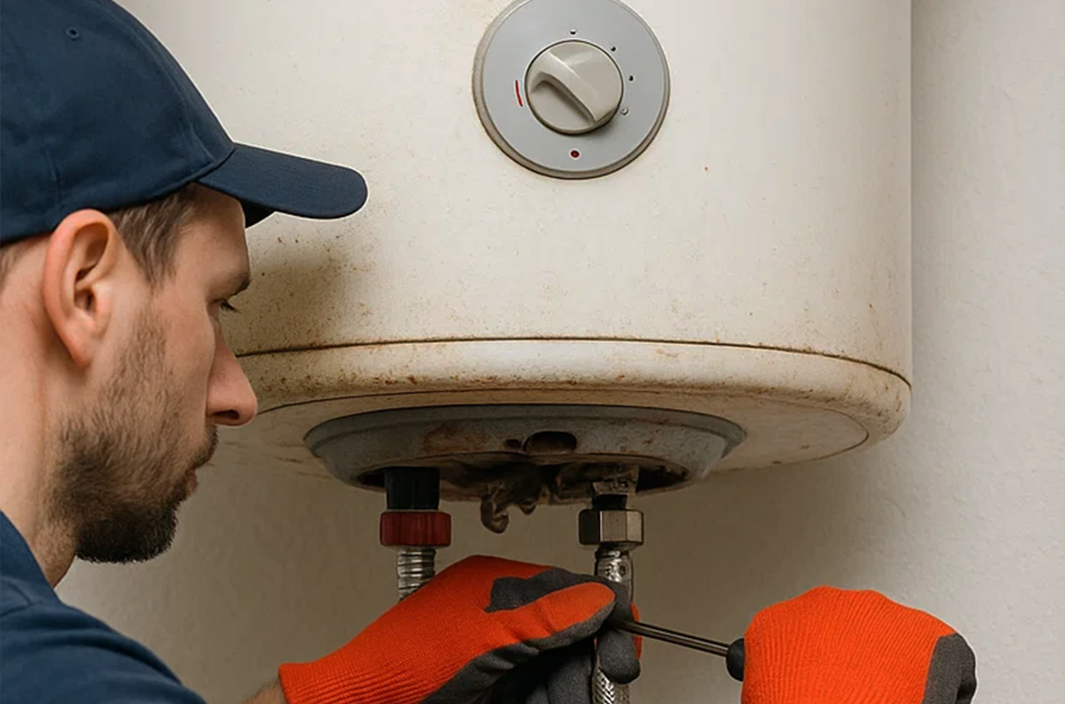 Garage door before repair