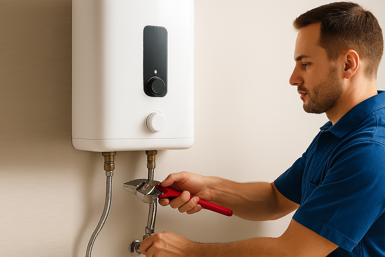 Water heater lines direct connections