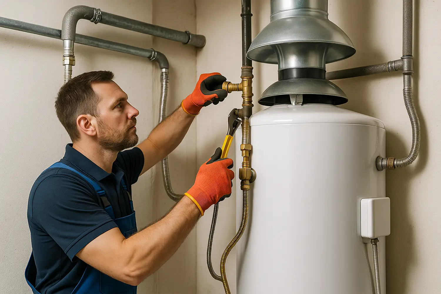 System water heater connection